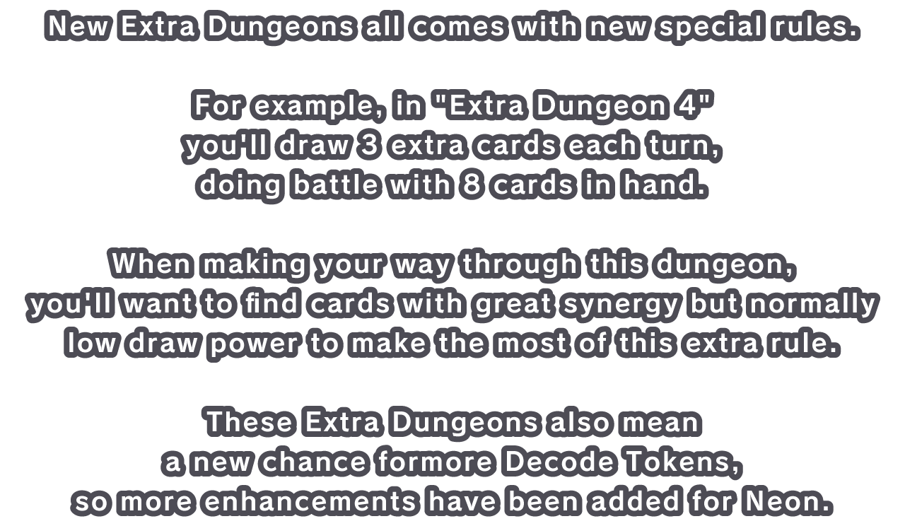 New Extra Dungeons all comes with new special rules.