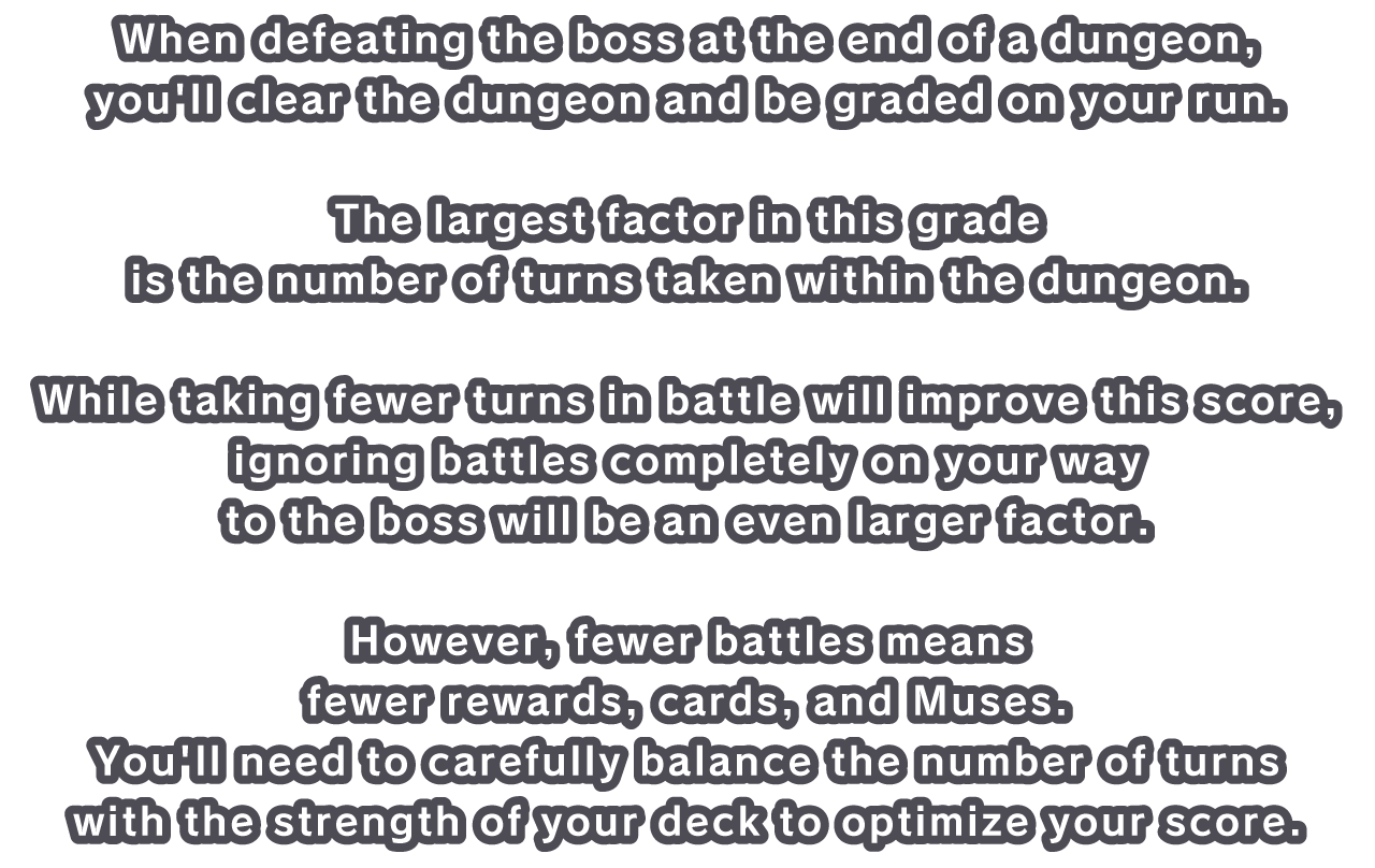 When defeating the boss at the end of a dungeon, you'll clear the dungeon and be graded on your run.