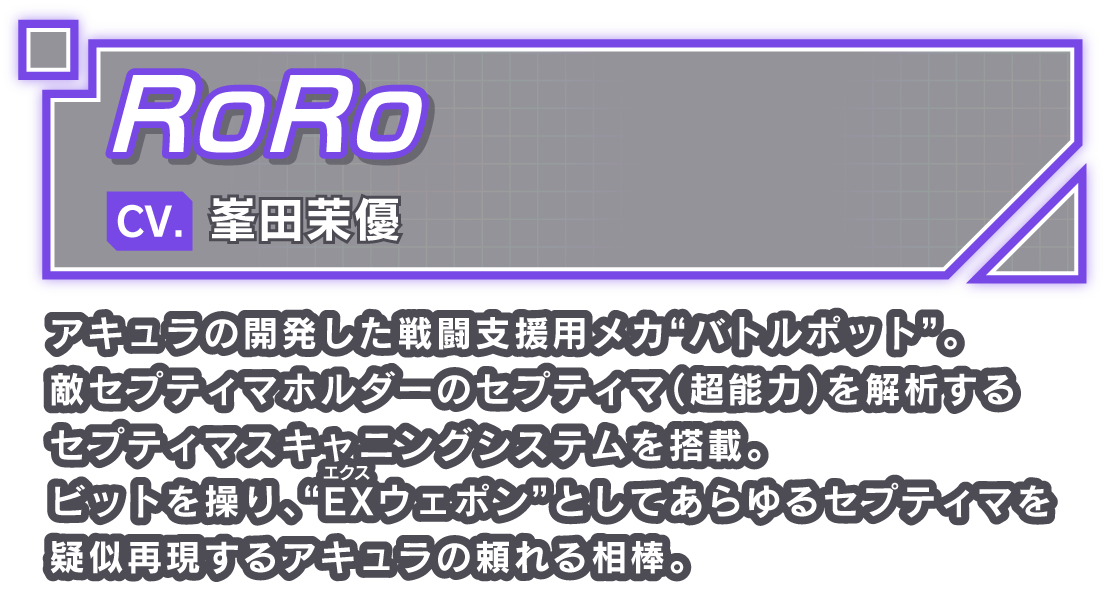 RoRo/CV. 峯田茉優